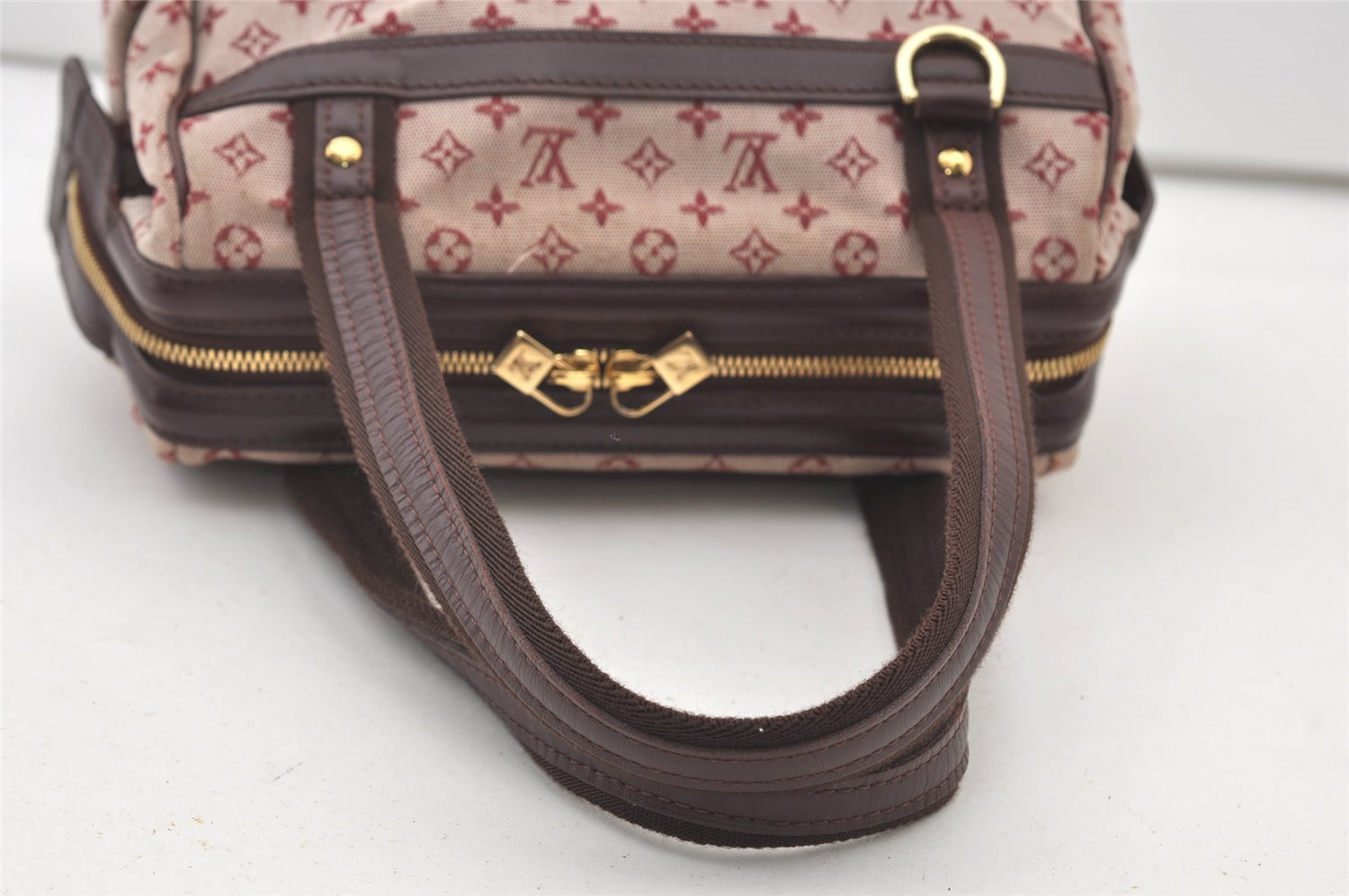 Authentic Louis Vuitton Monogram Mini Josephine PM Hand Bag Pink M92216 LV 3480J