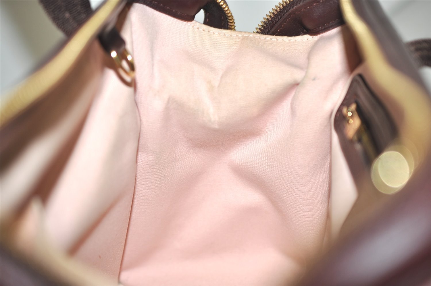 Authentic Louis Vuitton Monogram Mini Josephine PM Hand Bag Pink M92216 LV 3480J