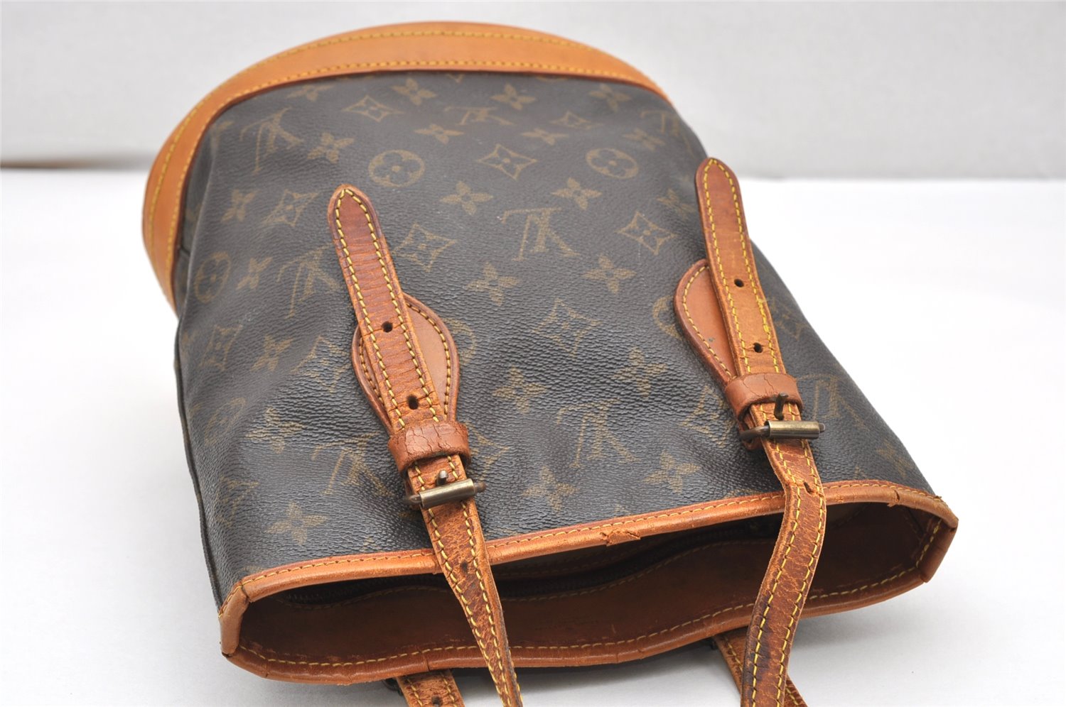 Authentic Louis Vuitton Monogram Bucket PM Shoulder Tote Bag Old Model LV 3481K