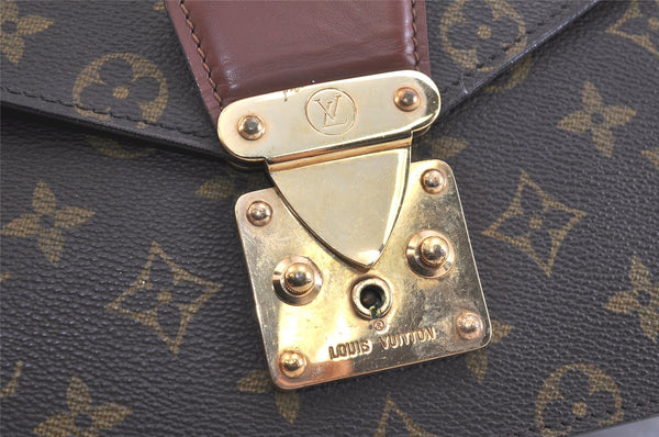 Authentic Louis Vuitton Monogram Concorde Hand Bag Purse M51190 LV 3482K