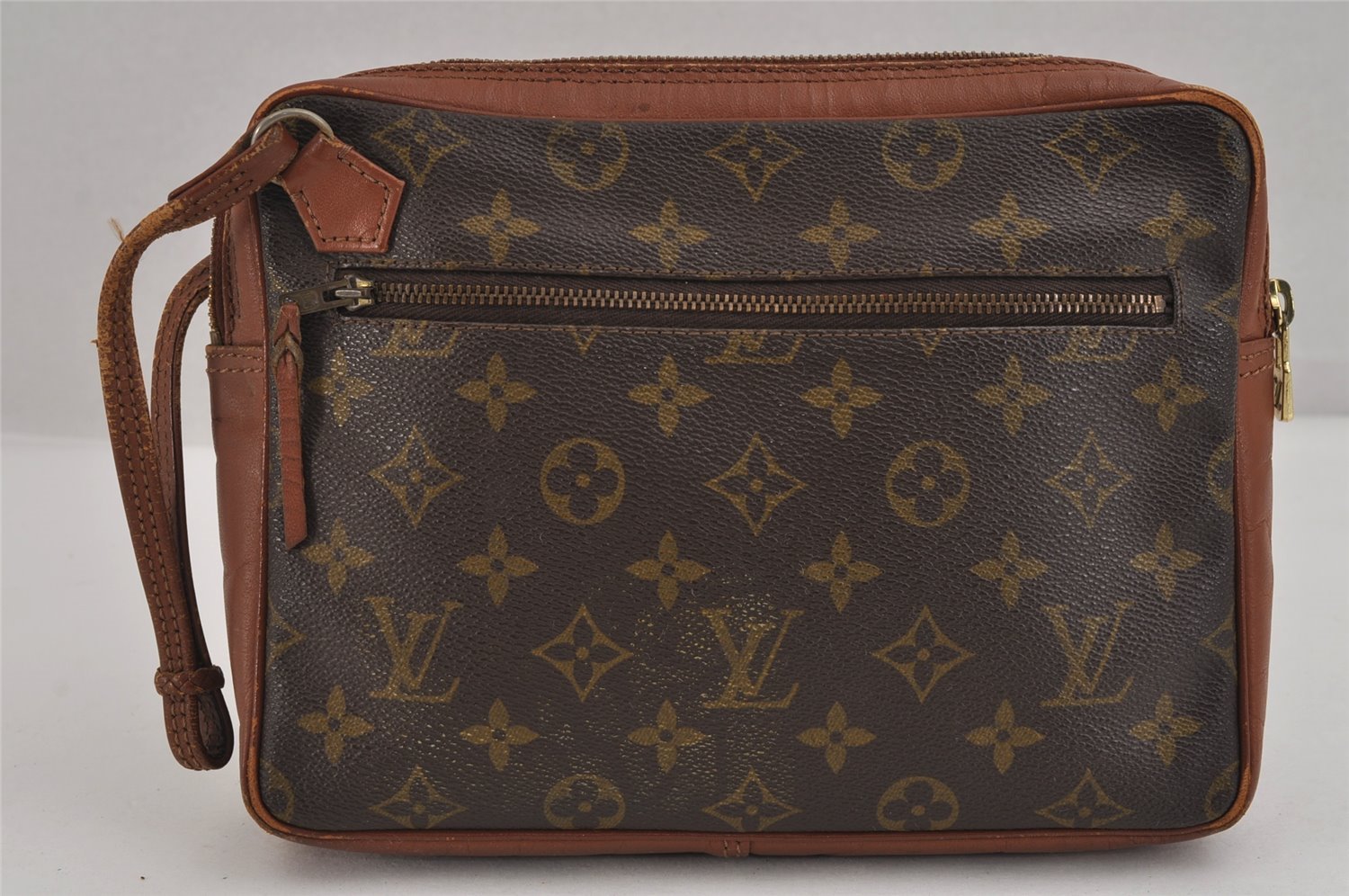 Authentic Louis Vuitton Monogram Pochette Sport Clutch Hand Bag Old Model 3484J