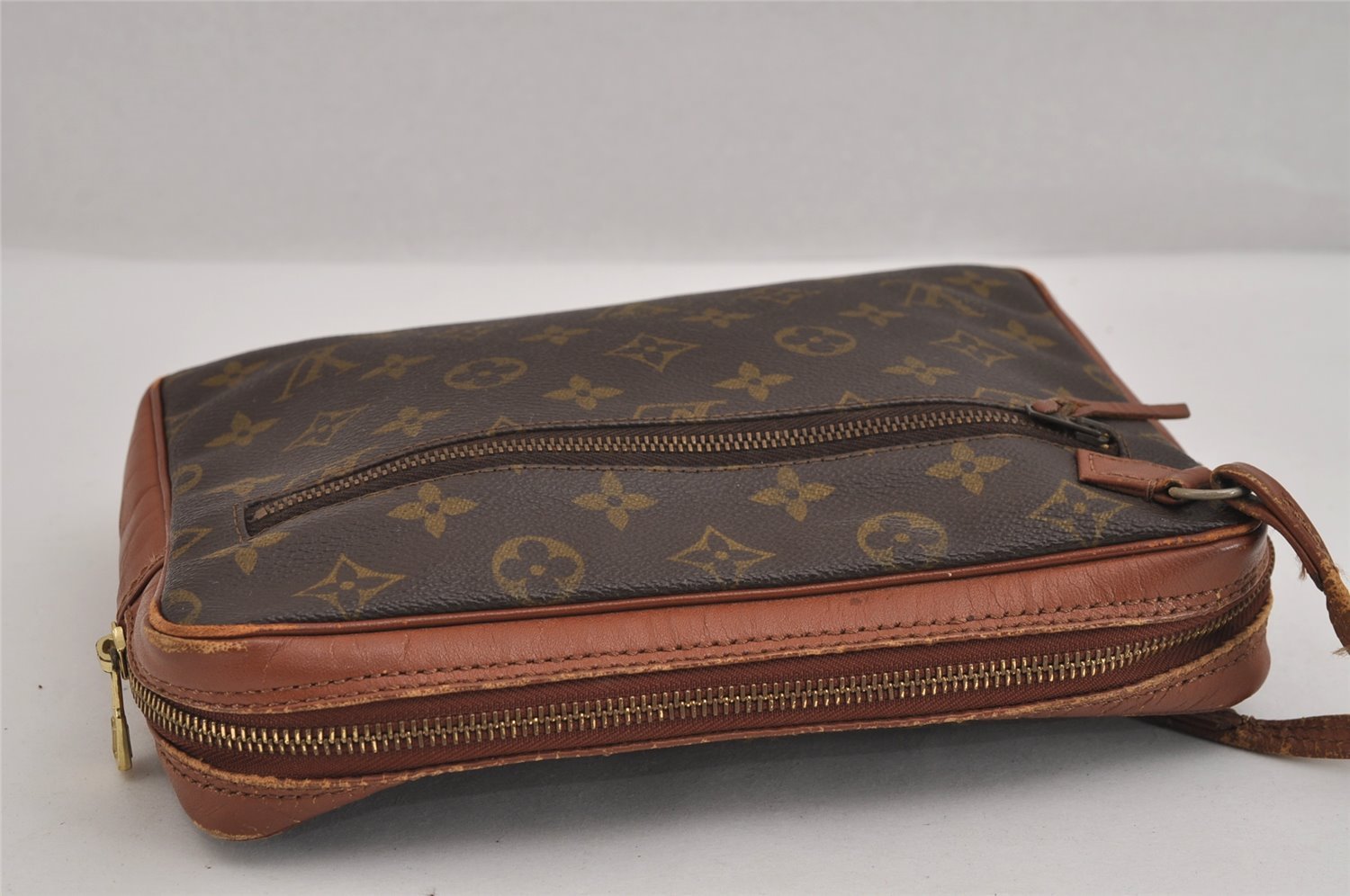 Authentic Louis Vuitton Monogram Pochette Sport Clutch Hand Bag Old Model 3484J