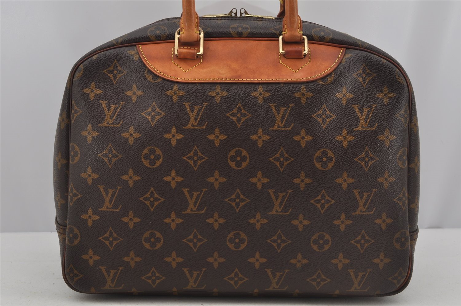Authentic Louis Vuitton Monogram Deauville Hand Bag M47270 LV 3485J
