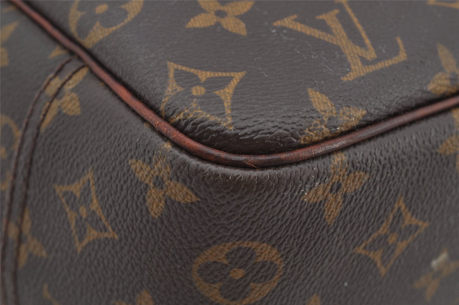 Authentic Louis Vuitton Monogram Deauville Hand Bag M47270 LV 3485J