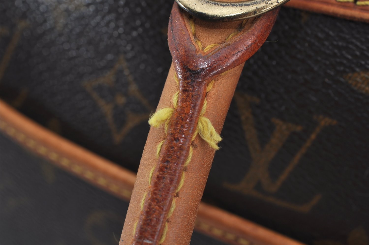 Authentic Louis Vuitton Monogram Deauville Hand Bag M47270 LV 3485J