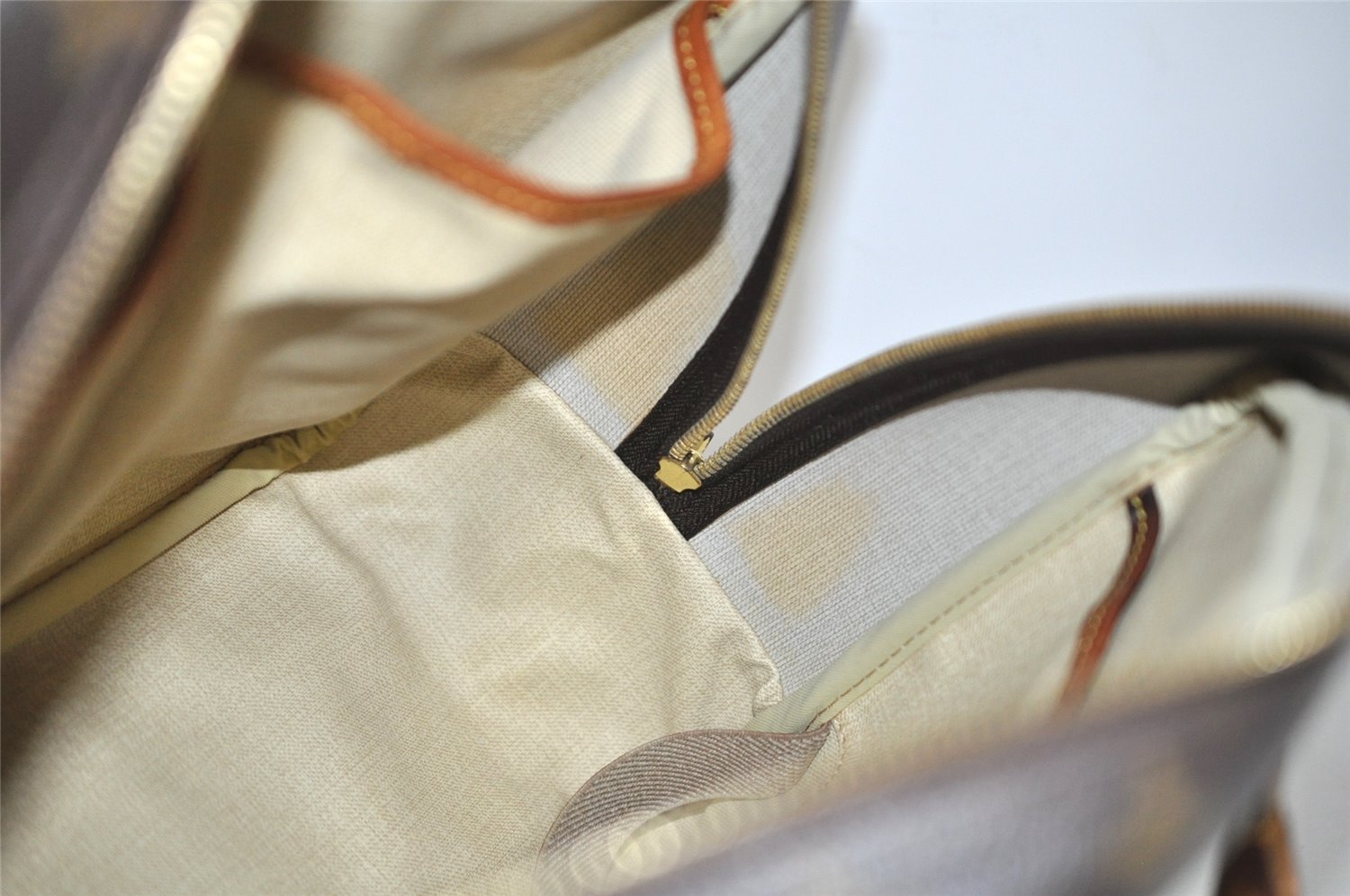 Authentic Louis Vuitton Monogram Deauville Hand Bag M47270 LV 3485J