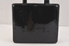 Authentic CHANEL Vintage Enamel Shoulder Hand Bag Purse Black 3485K