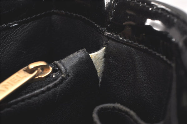 Authentic CHANEL Vintage Enamel Shoulder Hand Bag Purse Black 3485K