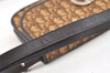 Authentic Christian Dior Trotter Shoulder Cross Bag Canvas Leather Brown 3486K