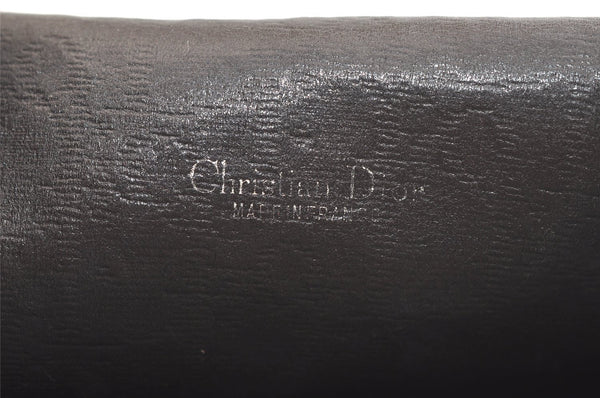 Authentic Christian Dior Trotter Shoulder Cross Bag Canvas Leather Brown 3486K