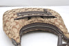 Authentic COACH Signature Shoulder Hand Bag Canvas Leather 6045 Brown 3487K
