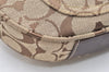 Authentic COACH Signature Shoulder Hand Bag Canvas Leather 6045 Brown 3487K