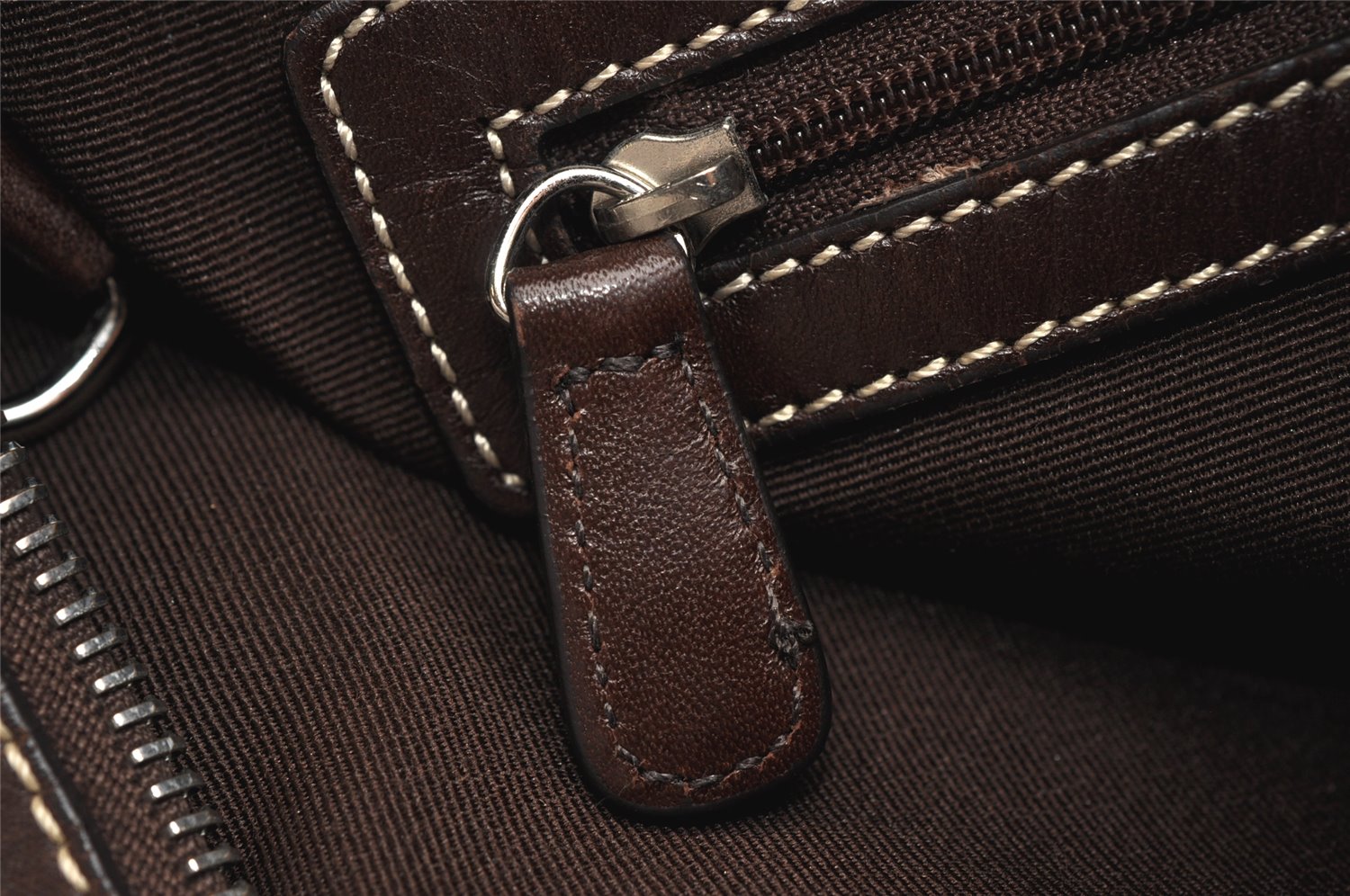 Authentic COACH Signature Shoulder Hand Bag Canvas Leather 6045 Brown 3487K