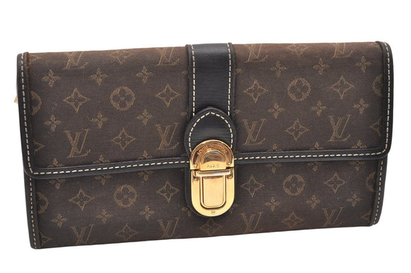 Auth Louis Vuitton Monogram Idylle Portefeuille Sarah Wallet M63006 Brown 3490K