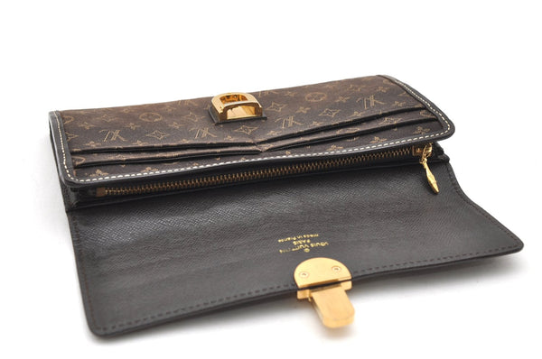 Auth Louis Vuitton Monogram Idylle Portefeuille Sarah Wallet M63006 Brown 3490K