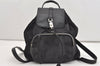 Authentic GUCCI Vintage Jackie Backpack Purse Nylon Leather 0030245 Black 3491J