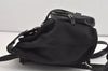 Authentic GUCCI Vintage Jackie Backpack Purse Nylon Leather 0030245 Black 3491J