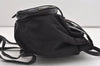 Authentic GUCCI Vintage Jackie Backpack Purse Nylon Leather 0030245 Black 3491J