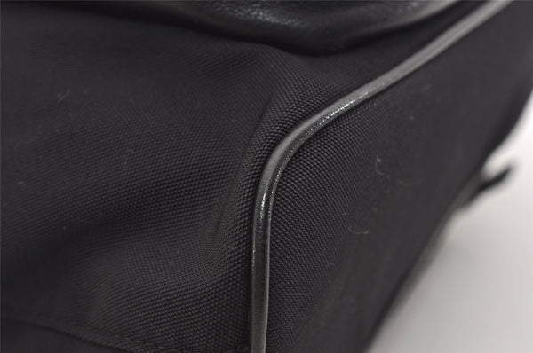 Authentic GUCCI Vintage Jackie Backpack Purse Nylon Leather 0030245 Black 3491J