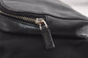 Authentic GUCCI Vintage Jackie Backpack Purse Nylon Leather 0030245 Black 3491J