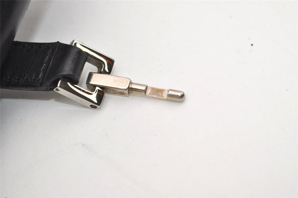 Authentic GUCCI Vintage Jackie Backpack Purse Nylon Leather 0030245 Black 3491J