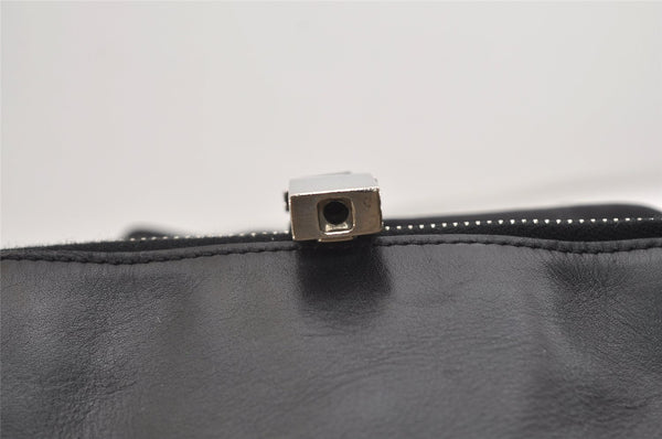 Authentic GUCCI Vintage Jackie Backpack Purse Nylon Leather 0030245 Black 3491J