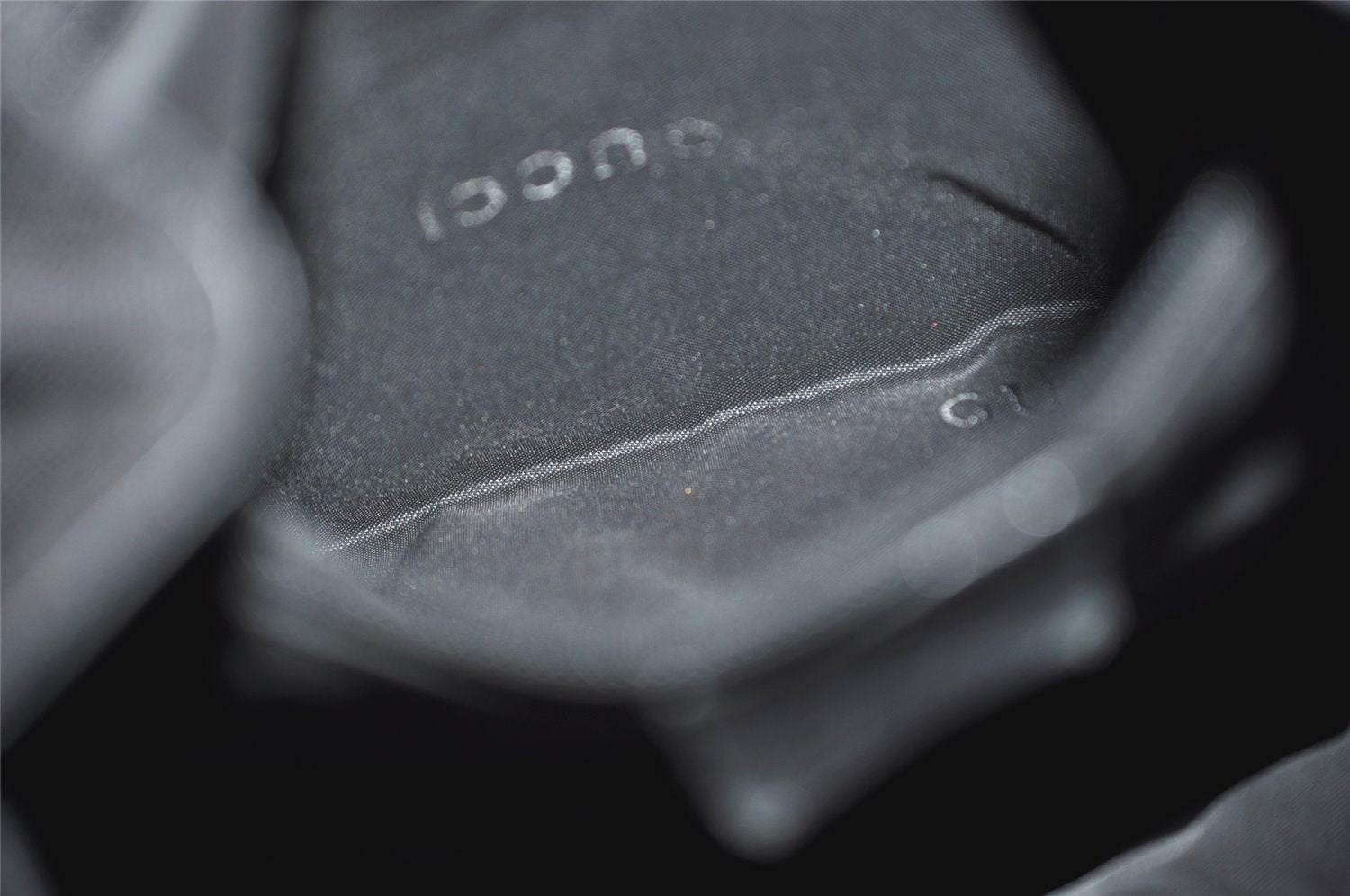 Authentic GUCCI Vintage Jackie Backpack Purse Nylon Leather 0030245 Black 3491J