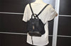 Authentic GUCCI Vintage Jackie Backpack Purse Nylon Leather 0030245 Black 3491J