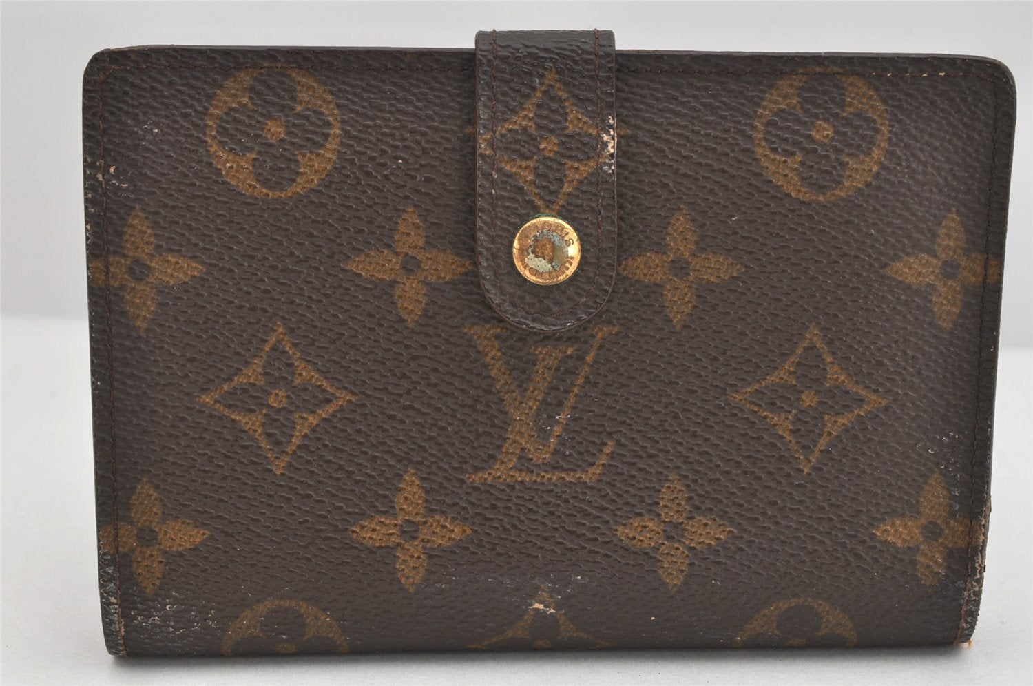 Auth Louis Vuitton Monogram Porte Monnaie Billets Viennois M61663 Wallet 3491K