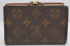 Auth Louis Vuitton Monogram Porte Monnaie Billets Viennois M61663 Wallet 3491K