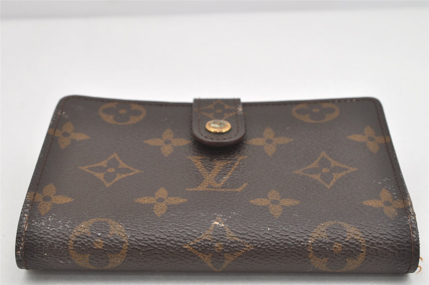 Auth Louis Vuitton Monogram Porte Monnaie Billets Viennois M61663 Wallet 3491K