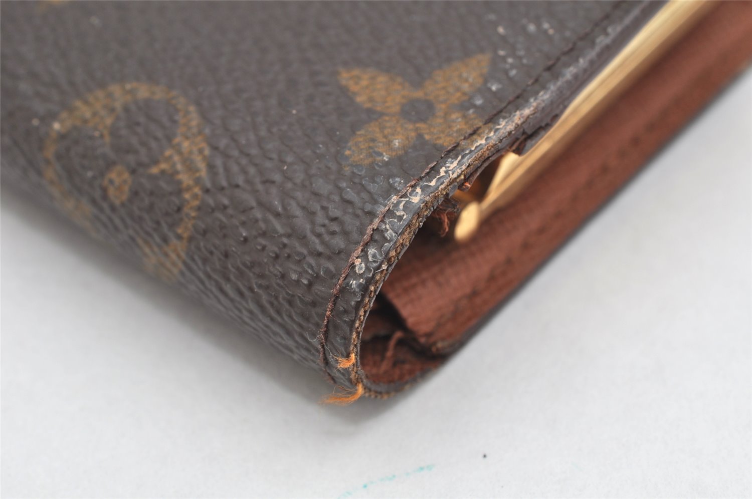 Auth Louis Vuitton Monogram Porte Monnaie Billets Viennois M61663 Wallet 3491K