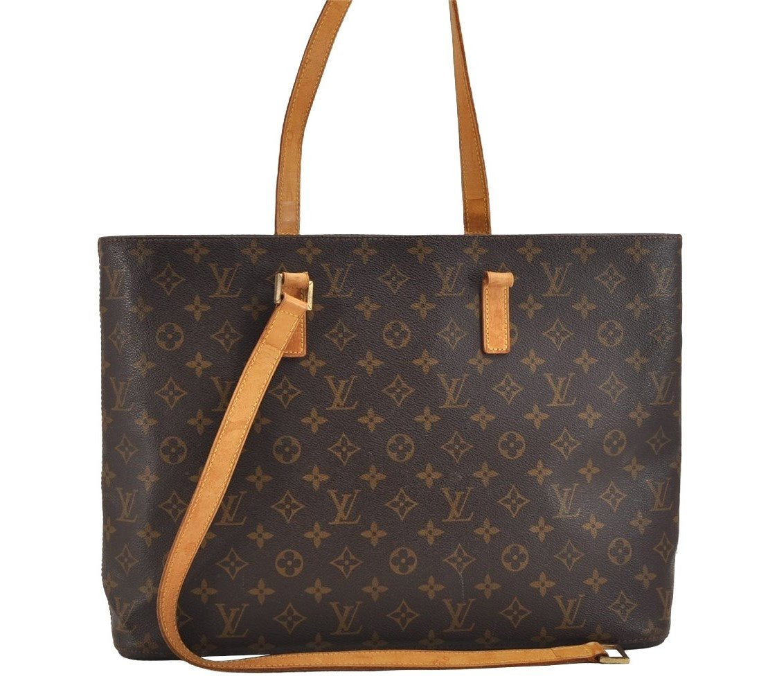 Authentic Louis Vuitton Monogram Luco Shoulder Tote Bag M51155 LV Junk 3492J