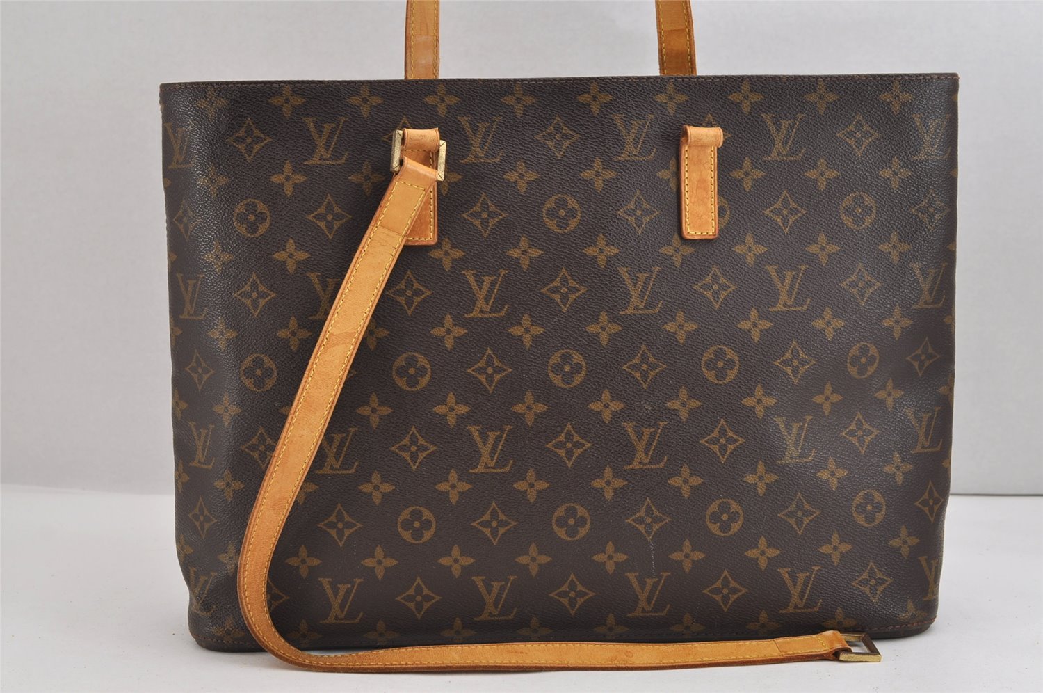 Authentic Louis Vuitton Monogram Luco Shoulder Tote Bag M51155 LV Junk 3492J