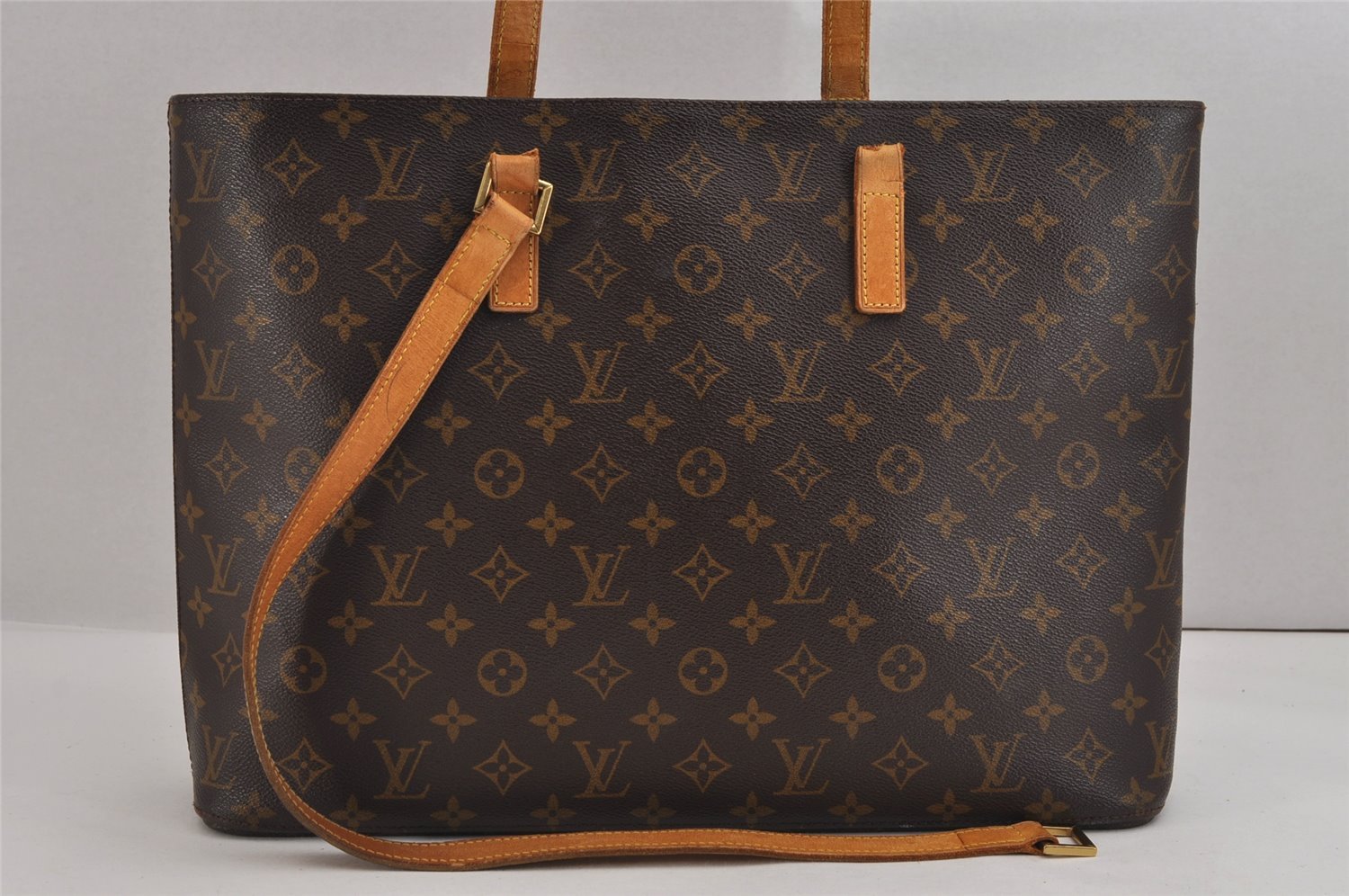 Authentic Louis Vuitton Monogram Luco Shoulder Tote Bag M51155 LV Junk 3493J