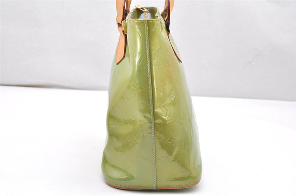 Authentic Louis Vuitton Vernis Houston Shoulder Bag Light Green M91005 LV 3493K