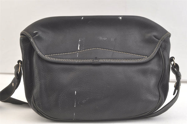 Authentic GUCCI Vintage Shoulder Cross Body Bag Purse Leather Black 3494K