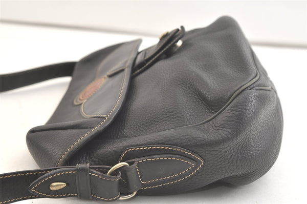 Authentic GUCCI Vintage Shoulder Cross Body Bag Purse Leather Black 3494K
