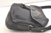 Authentic GUCCI Vintage Shoulder Cross Body Bag Purse Leather Black 3494K