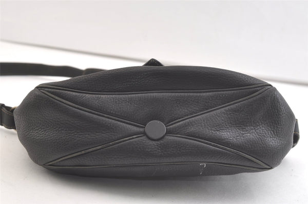 Authentic GUCCI Vintage Shoulder Cross Body Bag Purse Leather Black 3494K