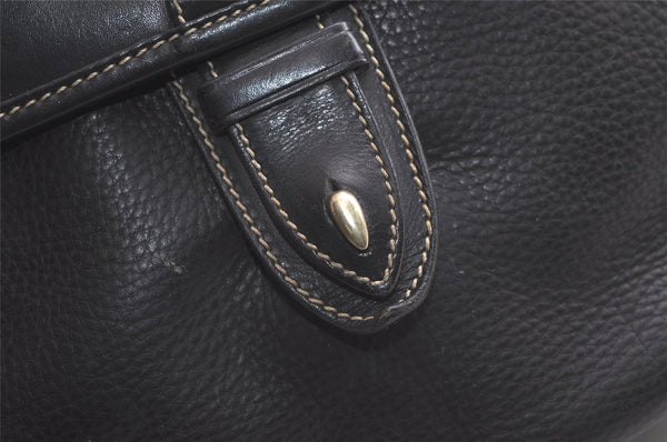 Authentic GUCCI Vintage Shoulder Cross Body Bag Purse Leather Black 3494K