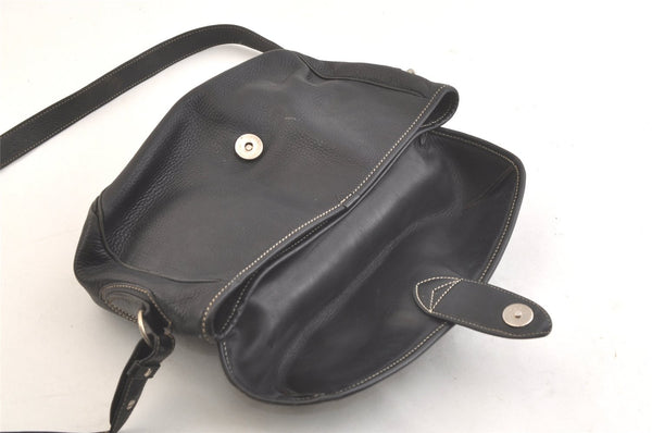 Authentic GUCCI Vintage Shoulder Cross Body Bag Purse Leather Black 3494K