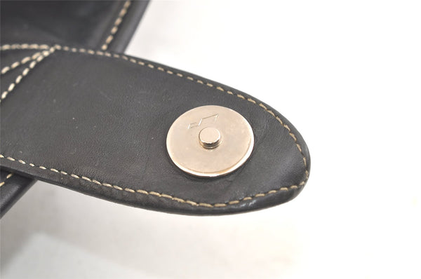 Authentic GUCCI Vintage Shoulder Cross Body Bag Purse Leather Black 3494K