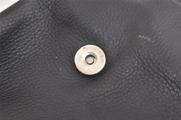 Authentic GUCCI Vintage Shoulder Cross Body Bag Purse Leather Black 3494K