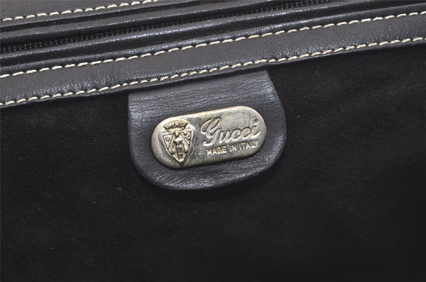 Authentic GUCCI Vintage Shoulder Cross Body Bag Purse Leather Black 3494K
