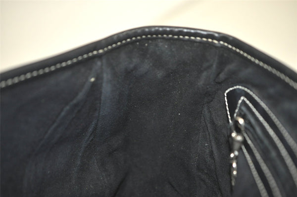 Authentic GUCCI Vintage Shoulder Cross Body Bag Purse Leather Black 3494K