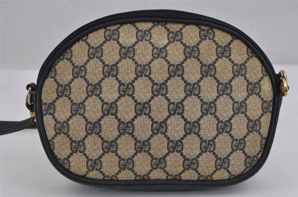 Authentic GUCCI Shoulder Cross Body Bag Purse GG PVC Leather Navy Blue 3495J