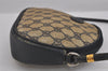 Authentic GUCCI Shoulder Cross Body Bag Purse GG PVC Leather Navy Blue 3495J