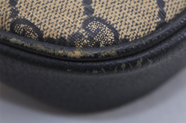 Authentic GUCCI Shoulder Cross Body Bag Purse GG PVC Leather Navy Blue 3495J