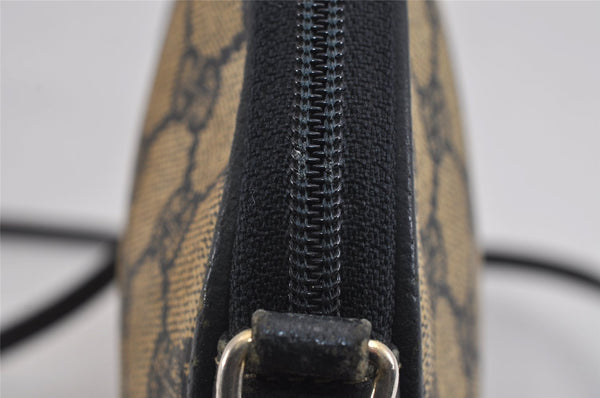 Authentic GUCCI Shoulder Cross Body Bag Purse GG PVC Leather Navy Blue 3495J